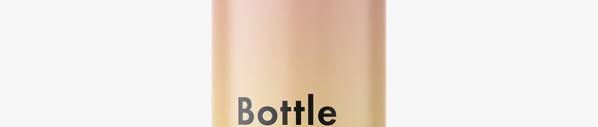 Cylinder bottle with screw cap mockup / amber