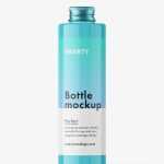 Cylinder bottle with screw cap mockup / glossy
