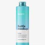 Cylinder bottle with screw cap mockup / matt