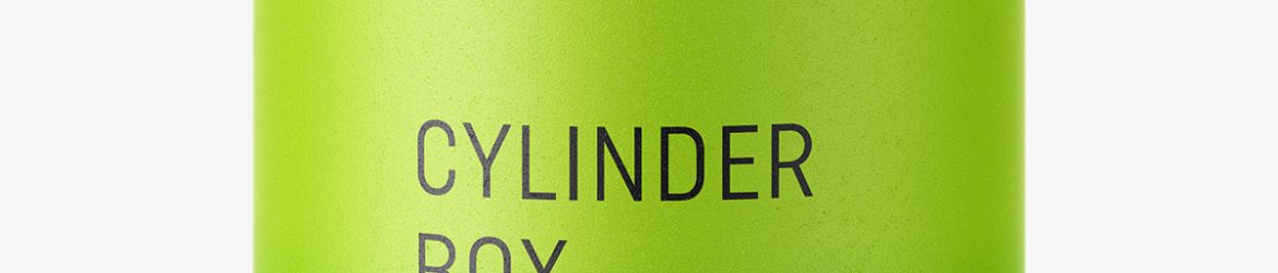 Cylinder cardboard box mockup
