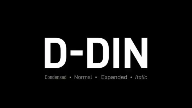 D-DIN Sans Serif Font Family