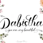 Dabistha Calligraphy Font