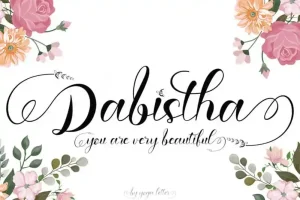 Dabistha Calligraphy Font