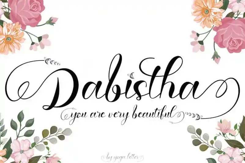 Dabistha Calligraphy Font