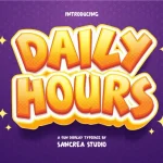 Daily Hours Display Font