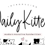 Daily Kitten Handwritten Font