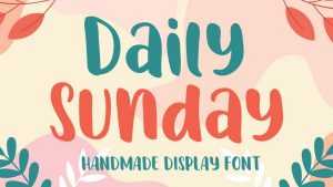 Daily Sunday Font › Fontesk