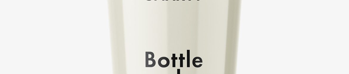 Dairy bottle mockup / clear