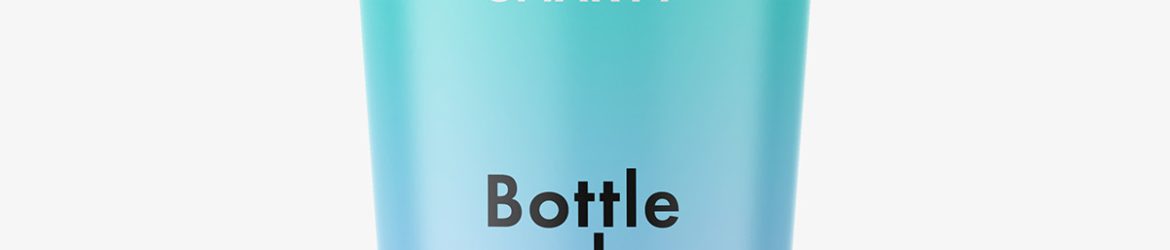 Dairy bottle mockup / glossy
