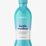 Dairy bottle mockup / glossy