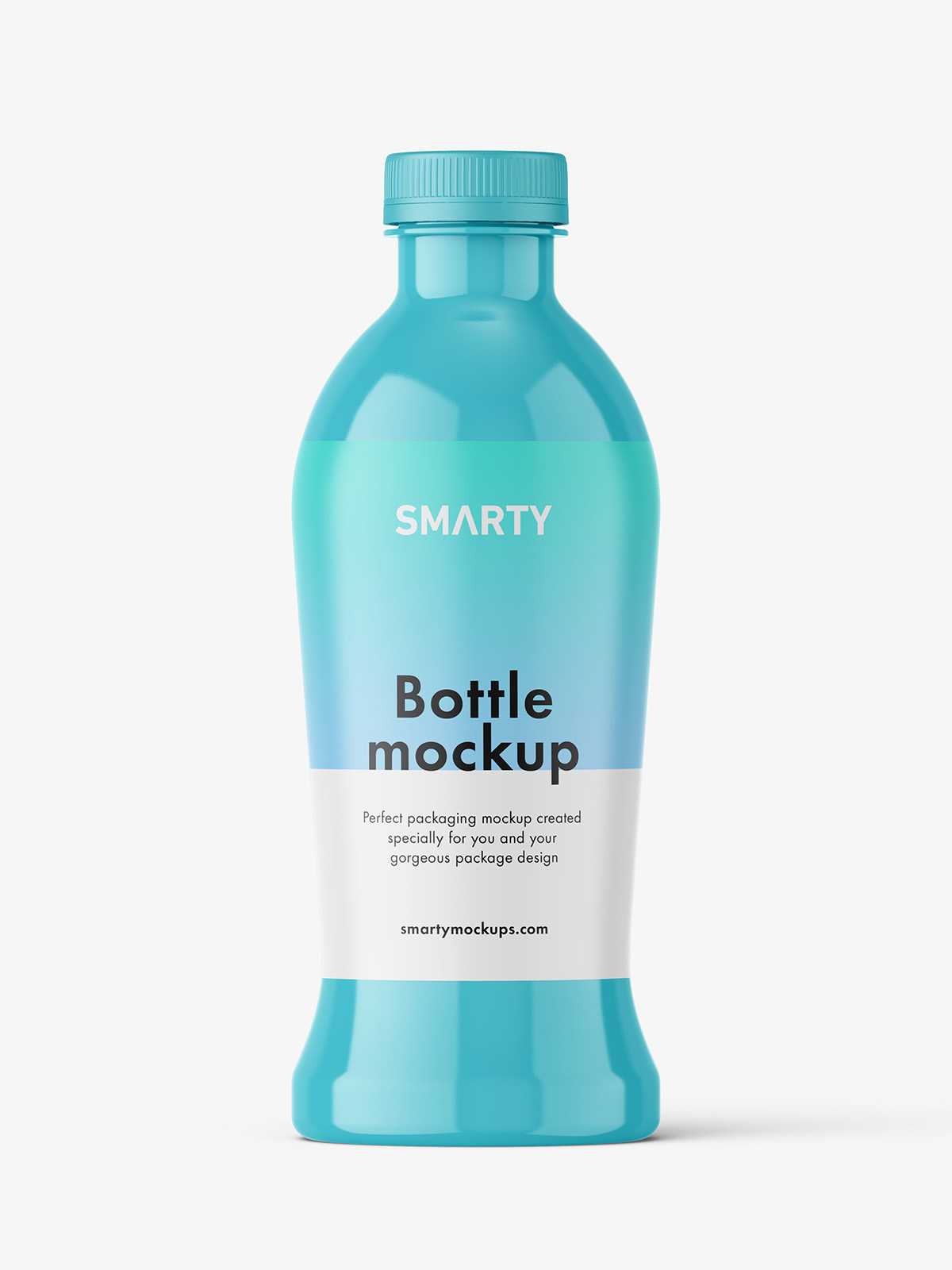 Dairy bottle mockup / glossy