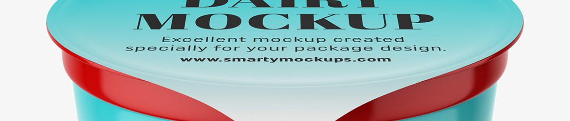 Dairy container mockup
