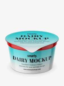 Dairy container mockup