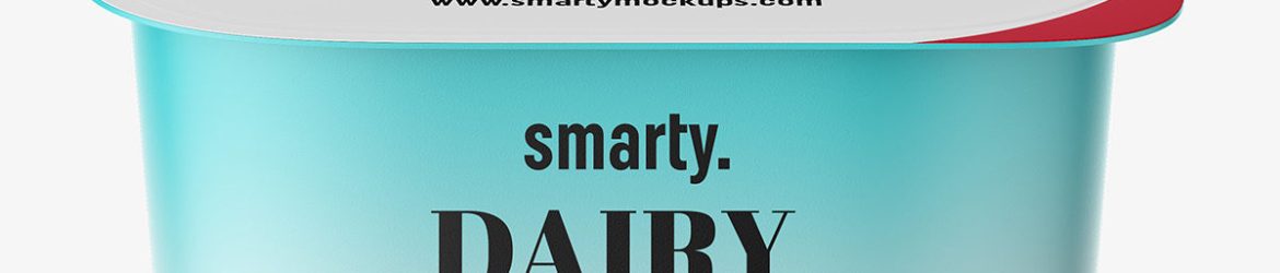 Dairy container mockup / matt