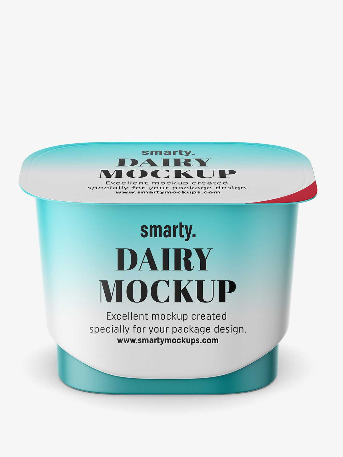 Dairy container mockup / matt