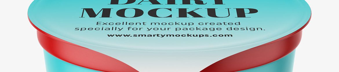Dairy container mockup / matt