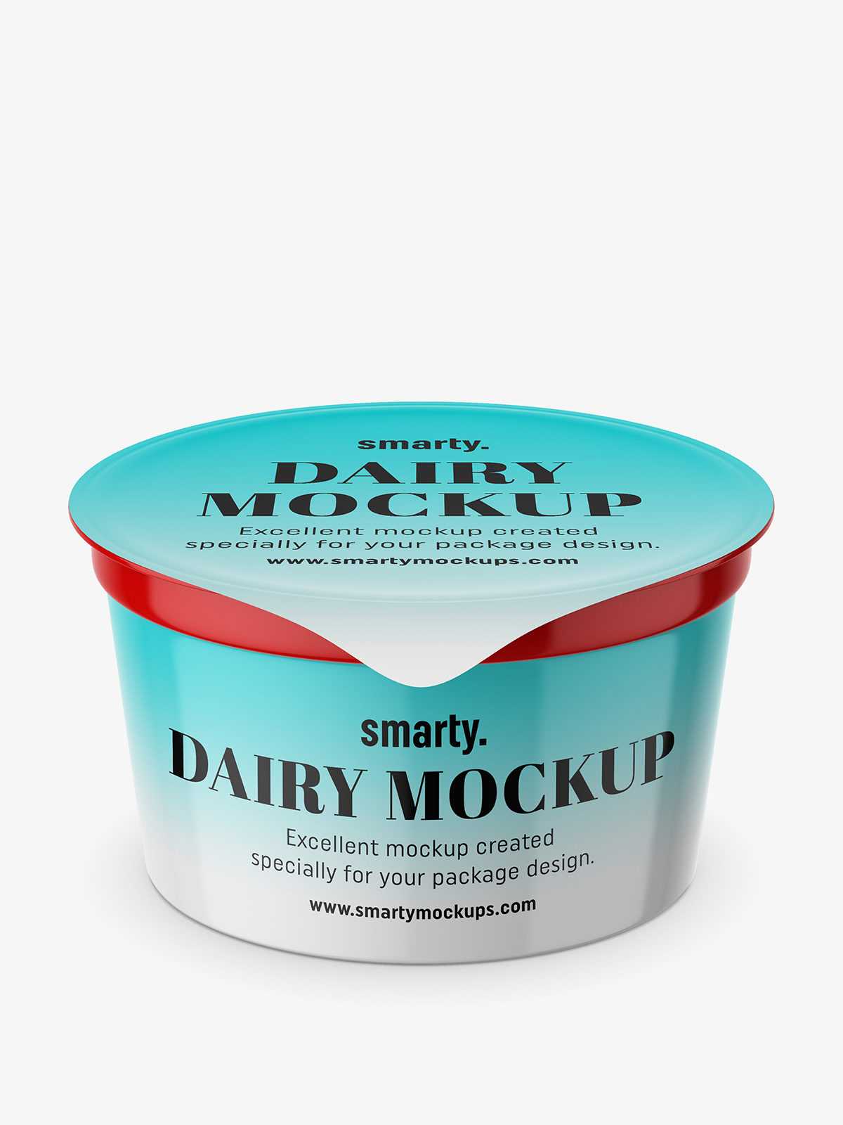 Dairy container mockup
