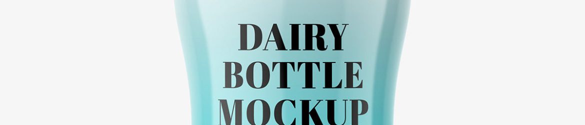 Dairy - plastic bottle mockup