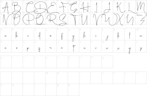 Mapa de caracteres da fonte Dalton White Font | 1001 Free Fonts