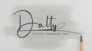 Dalty Script Font › Fontesk
