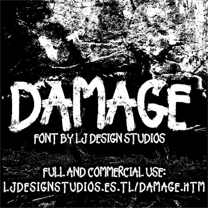 Damage font