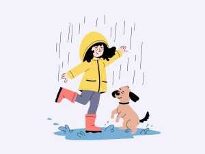 Dancing in the Rain Illustration
