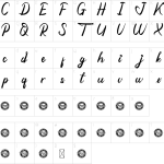 Dancing Time Font - Fonte Grátis Mapa de caracteres da fonte Dancing Time Font