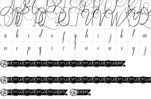 Mapa de caracteres da fonte Danillous Font