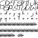 Dannia Roseline Font - Fonte Grátis Mapa de caracteres da fonte Dannia Roseline Font