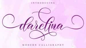 Darelina Script Font › Fontesk