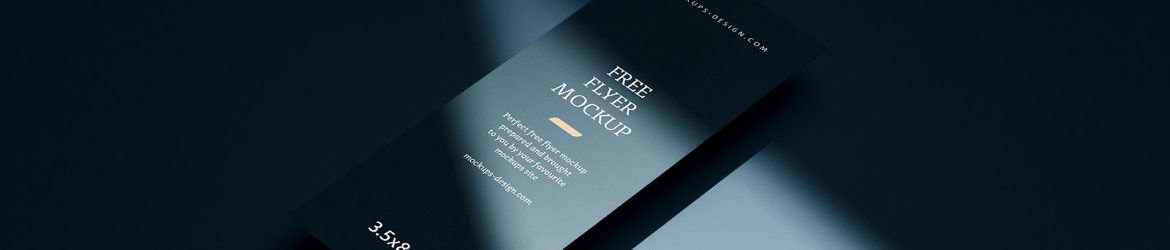 Dark 3,5x8,5 inches flyer mockup - Instant Download