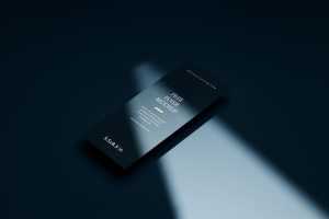 Dark 3,5x8,5 inches flyer mockup - Instant Download