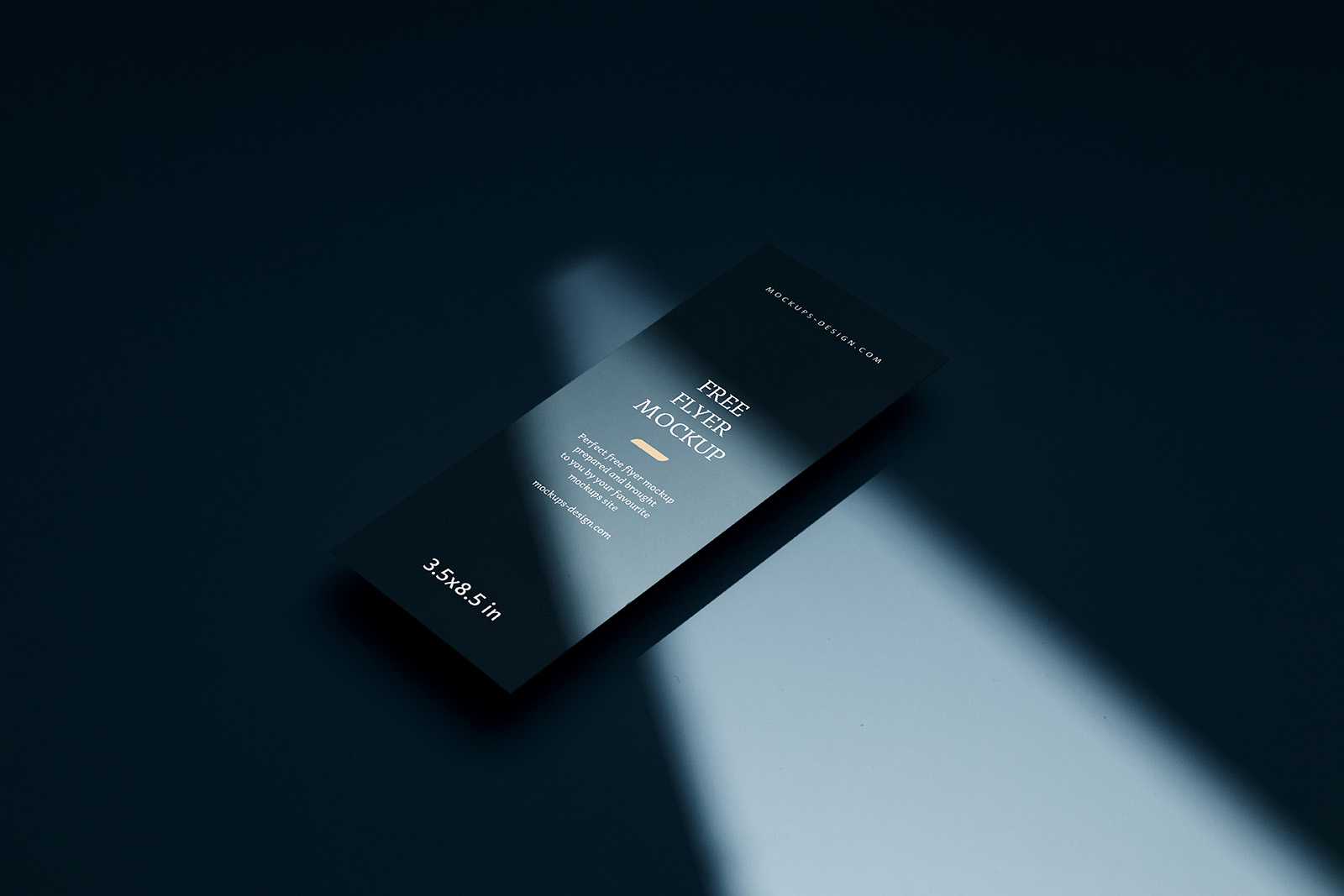 Dark 3,5x8,5 inches flyer mockup - Instant Download
