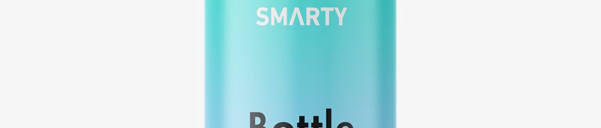 Dark airless bottle mockup