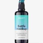 Dark airless bottle mockup