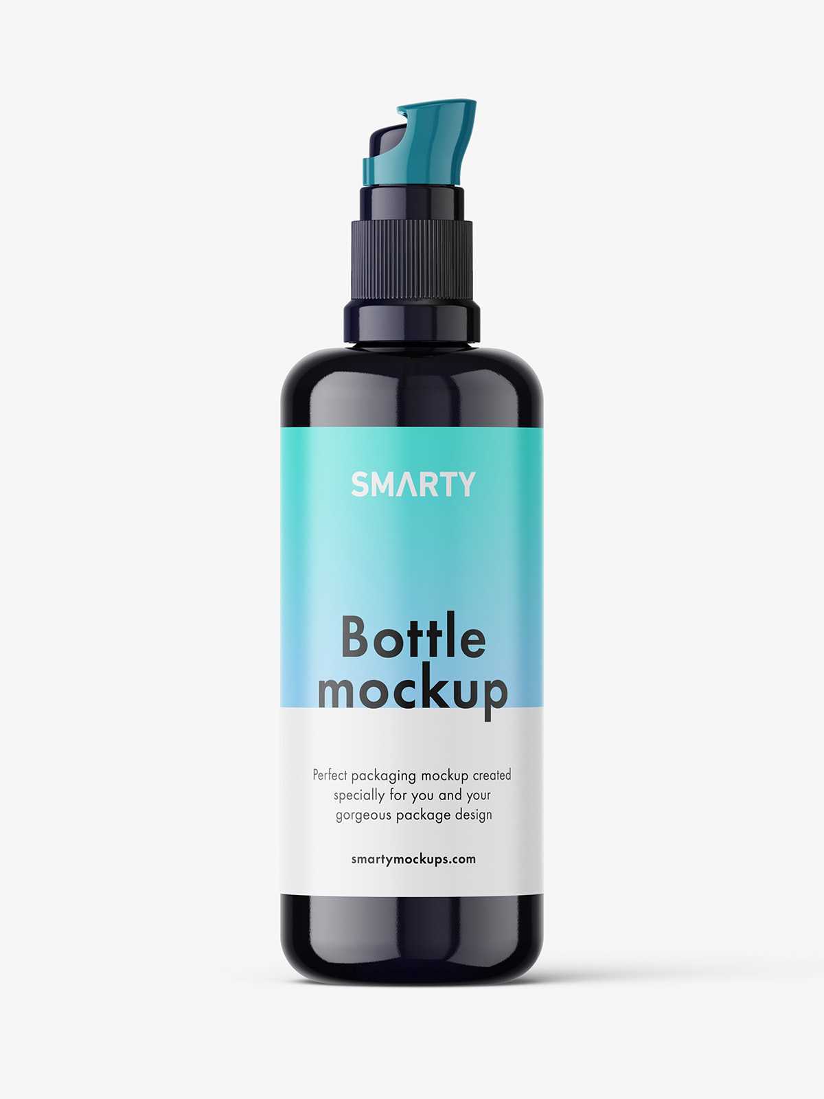 Dark airless bottle mockup