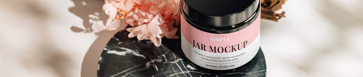 Dark amber jar mockup Dark amber jar mockup