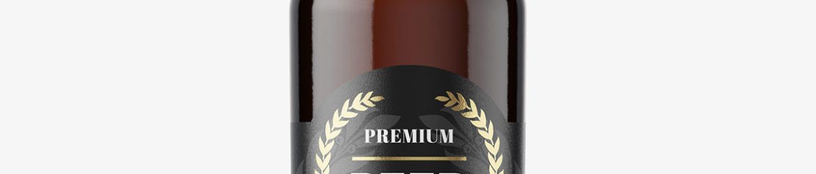 Dark beer bottle mockup Dark beer bottle mockup