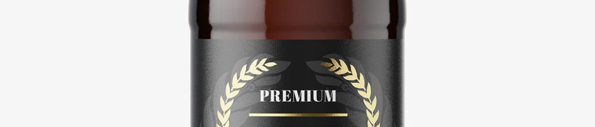 Dark beer bottle mockup Dark beer bottle mockup