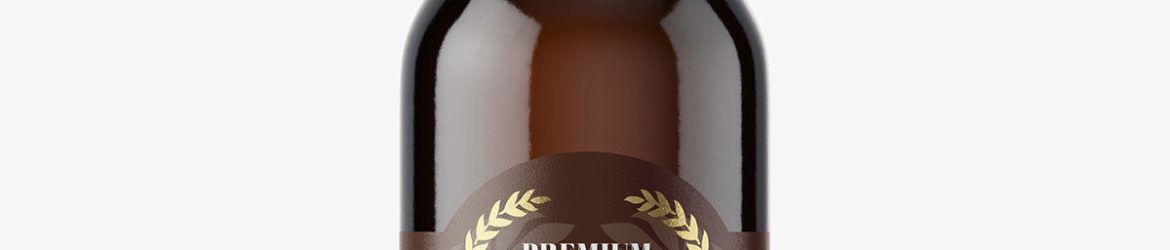 Dark beer bottle mockup Dark beer bottle mockup