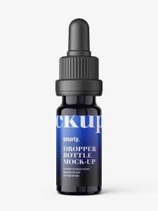 Dark dropper bottle mockup / 10ml