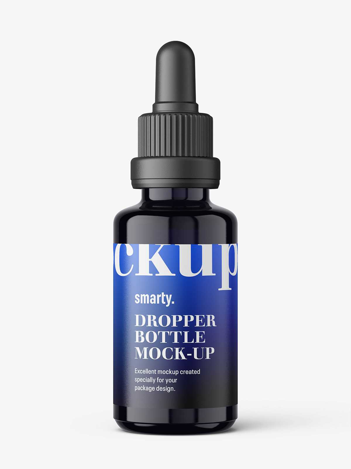Dark dropper bottle mockup / 30ml
