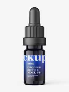 Dark dropper bottle mockup / 5ml