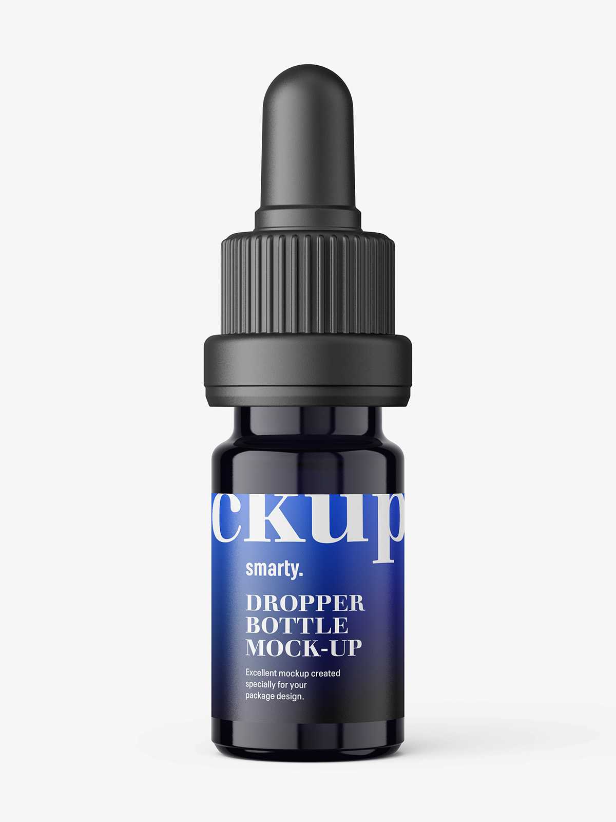 Dark dropper bottle mockup / 5ml