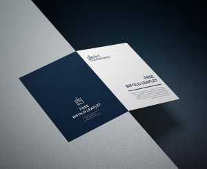 Dark Elements / Bifold Cover Leaflet Mockup