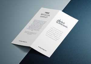 Dark Elements / Bifold DL leaflet mockup