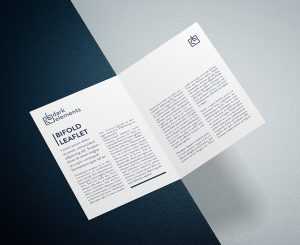 Dark Elements / Bifold Leaflet Mockup