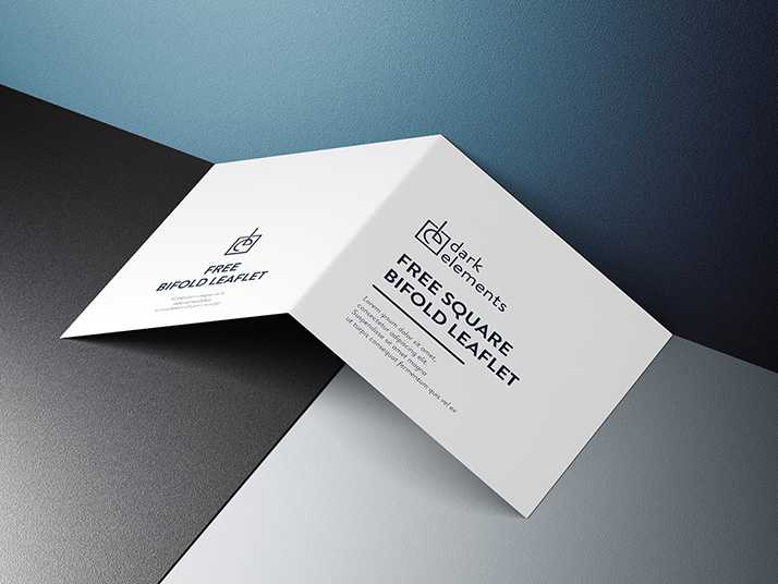 Dark Elements / Square bifold leaflet cover