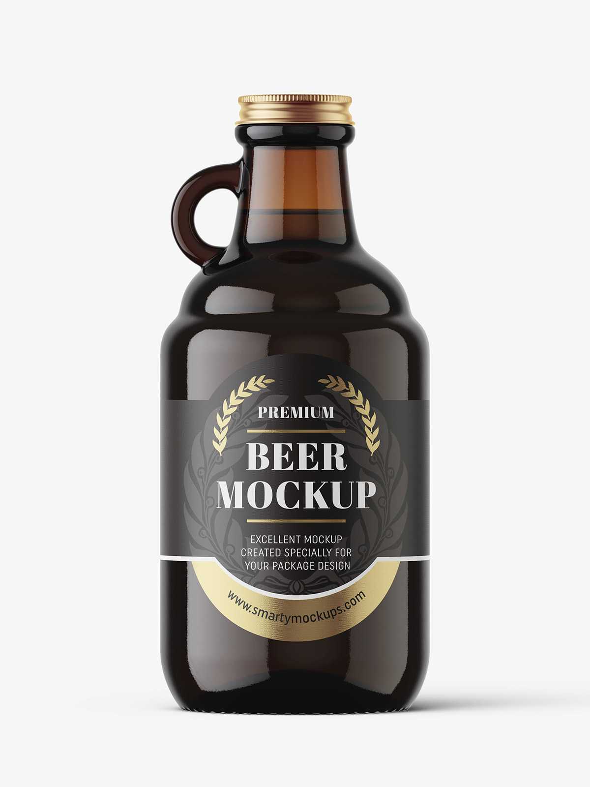 Dark farmhouse growler bottle mockup