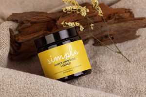 Dark glass jar mockup